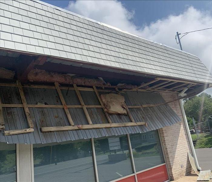 Exterior damage to business.