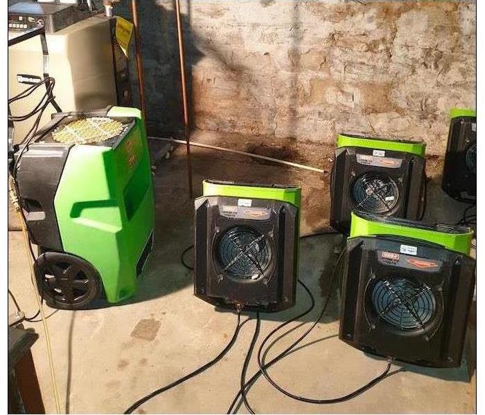 Drying equipment (dehumidifier and air movers (fans))